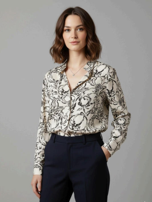 Ivory Noir Bloom