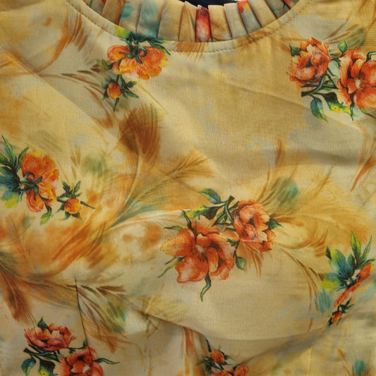 Blouse Floral Ruffles