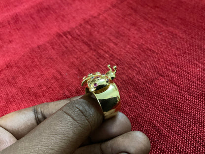 Lucky Ladybug Charm Ring