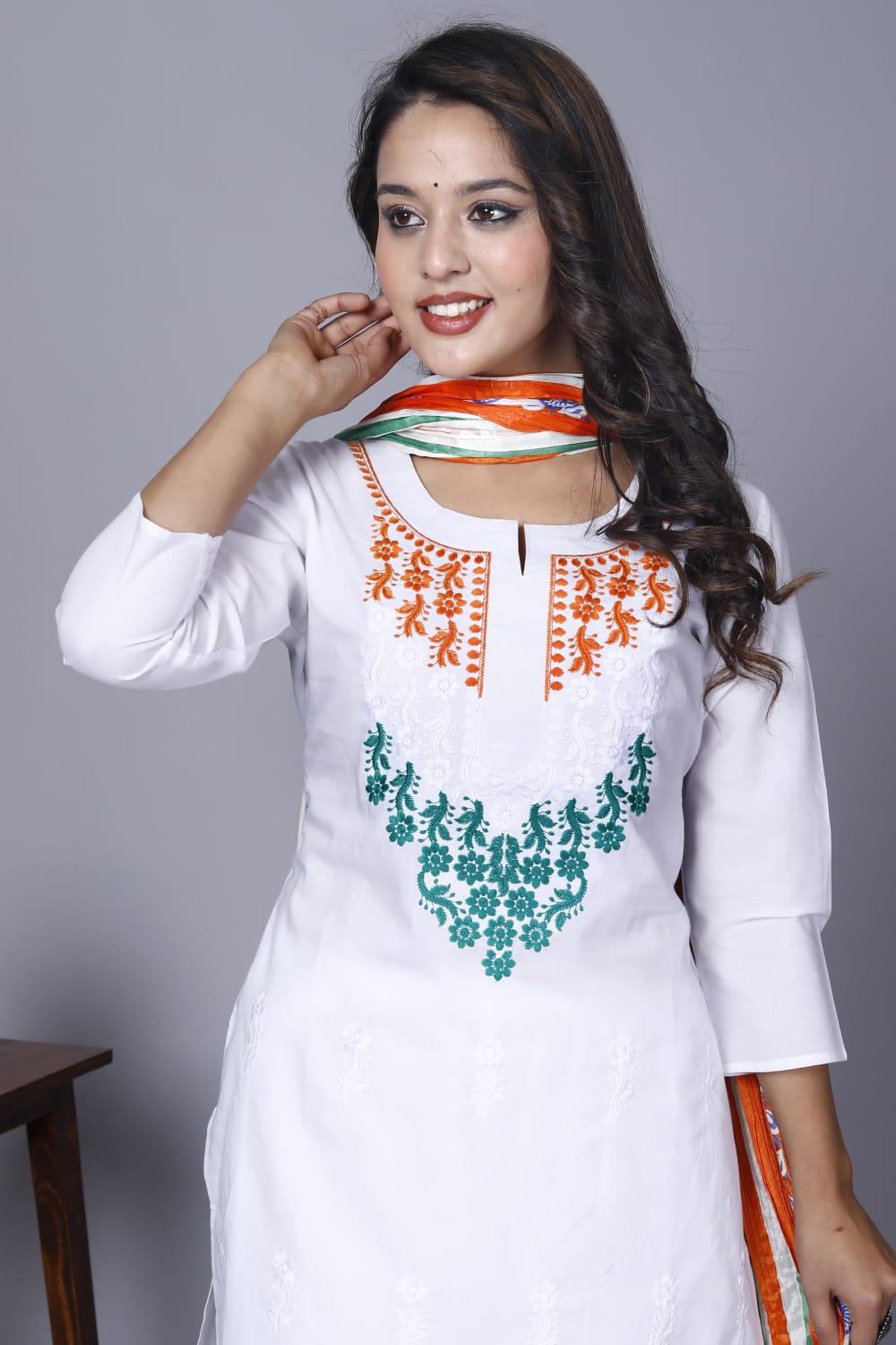 Republic day White 3pcs set