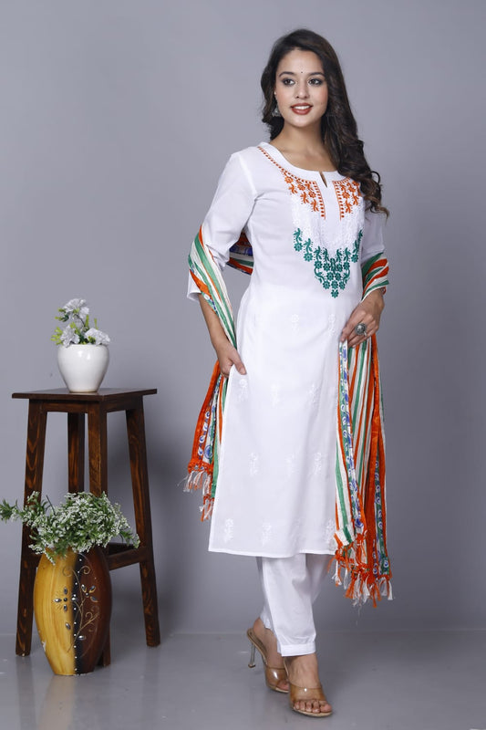 Republic day White 3pcs set