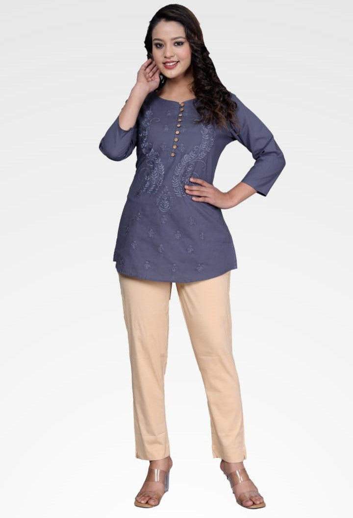 Lucknawi Short Kurtis Premium Single