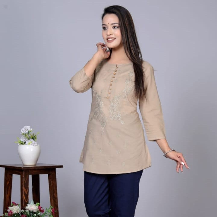 Lucknawi Short Kurtis Premium Single