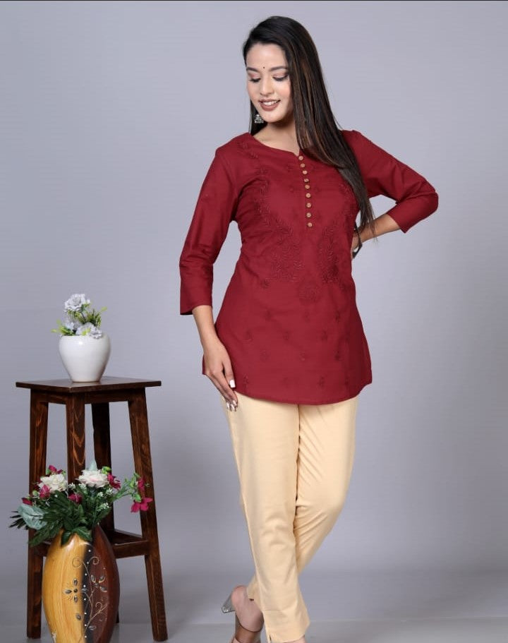 Lucknawi Short Kurtis Premium Single