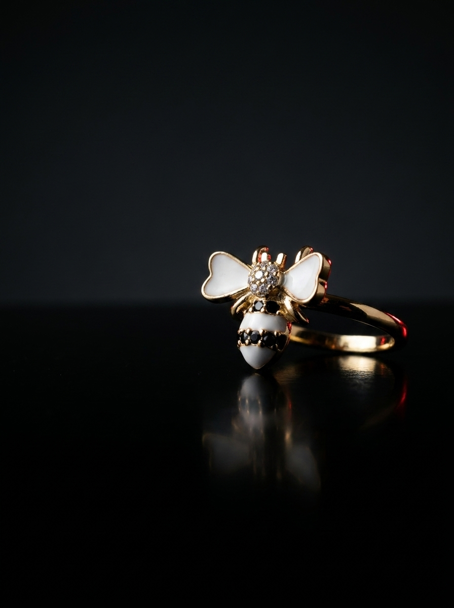Little Honeybee Charm Ring