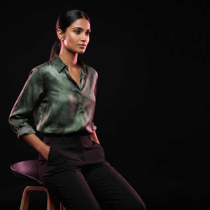 Emerald Marble - AI model sitting
