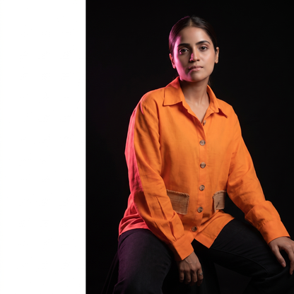 Rustic Glow - AI model sitting